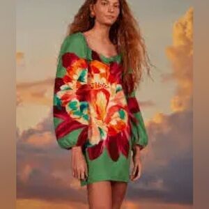 Farm Rio. Tropicart Mini Dress